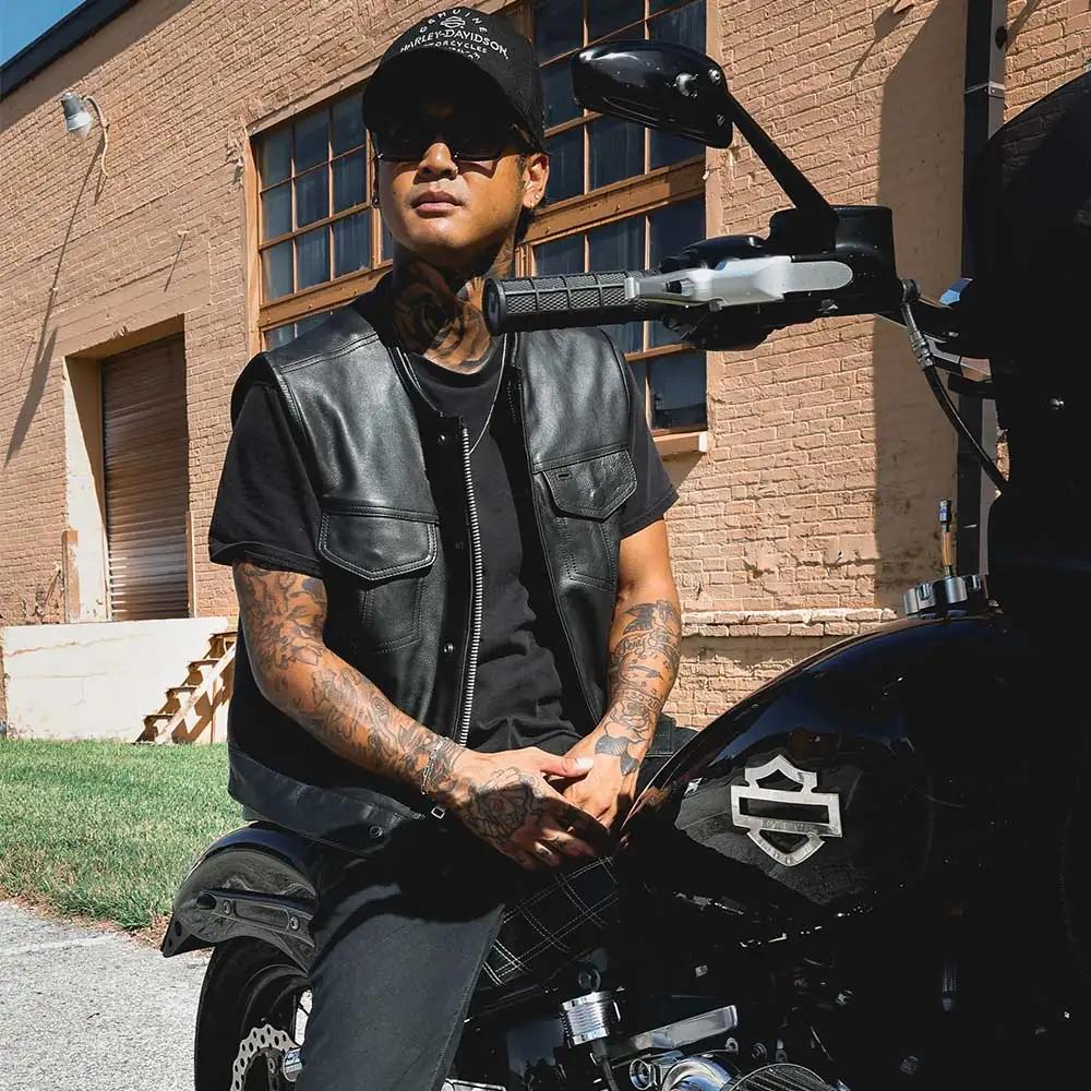 Lowcut - Mens Short Leather Club Vest