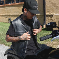 Lowcut - Mens Short Leather Club Vest