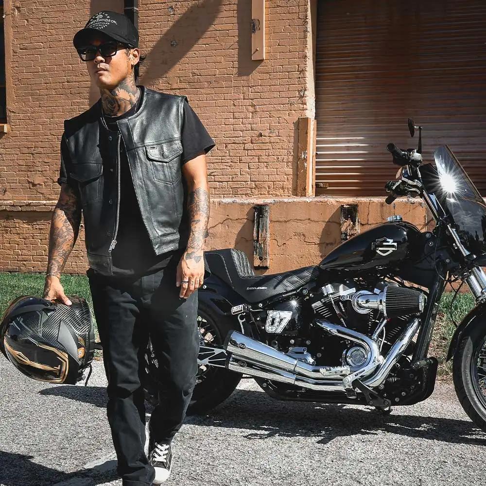 Lowcut - Mens Short Leather Club Vest