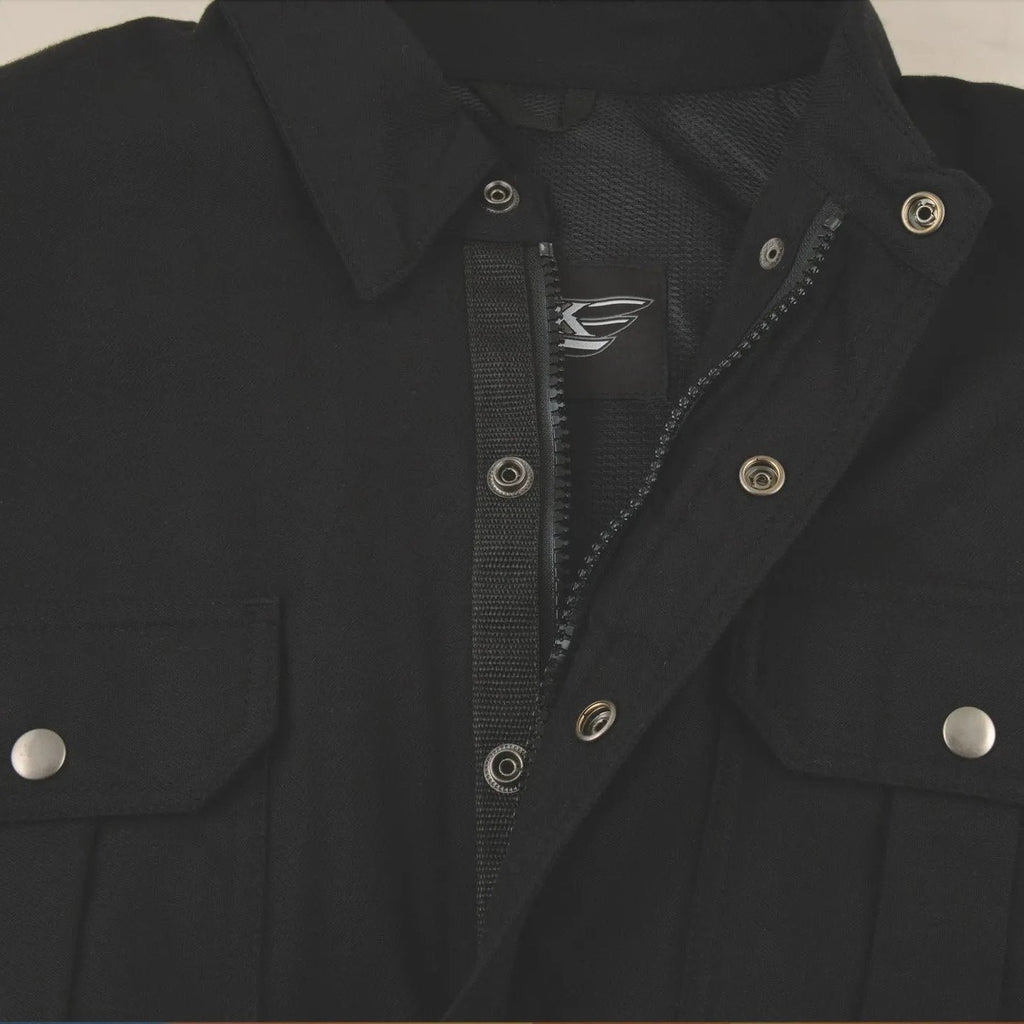 Defender - Mens Black Armored Flannel